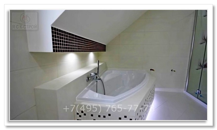 Супер дизайн фото ванной комнаты Яск Строй выполнила ремонт ванной комнаты в деревянном доме